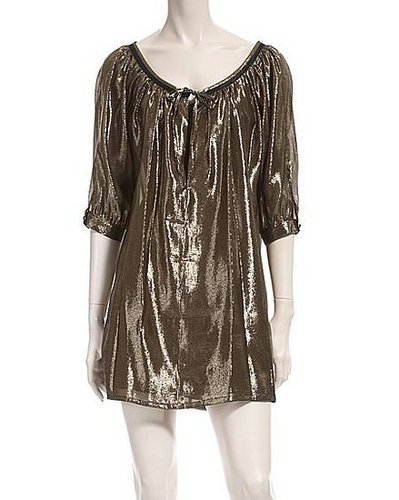 Grey Ant Gold Lamé Sack Dress