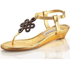 Diane Von Furstenberg Love Knot Sandals and Fendi's Runway Metallic Cage heel