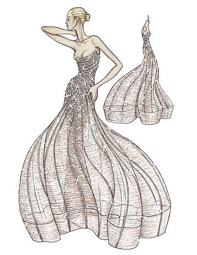 Spring 2009 Atelier Versace: Red Carpet Ruffles and Whorls Spring 2009 Atelier Versace: Red Carpet Ruffles and Whorls