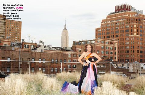 Diane von Furstenberg Tries Other Designers On For Size in Purple Diane von Furstenberg Tries Other Designers On For Size in Purple
