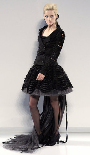 Karl Lagerfeld's Fall 2009 Chanel Couture: All High/Low Skirts and Perfume Bottles Karl Lagerfeld's Fall 2009 Chanel Couture: All High/Low Skirts and Perfume Bottles