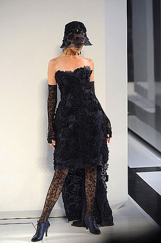 Karl Lagerfeld's Fall 2009 Chanel Couture: All High/Low Skirts and Perfume Bottles Karl Lagerfeld's Fall 2009 Chanel Couture: All High/Low Skirts and Perfume Bottles