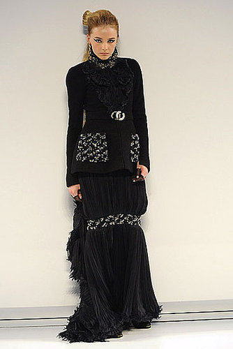 Karl Lagerfeld's Fall 2009 Chanel Couture: All High/Low Skirts and Perfume Bottles Karl Lagerfeld's Fall 2009 Chanel Couture: All High/Low Skirts and Perfume Bottles