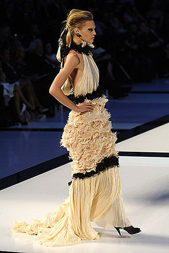 Karl Lagerfeld's Fall 2009 Chanel Couture: All High/Low Skirts and Perfume Bottles Karl Lagerfeld's Fall 2009 Chanel Couture: All High/Low Skirts and Perfume Bottles