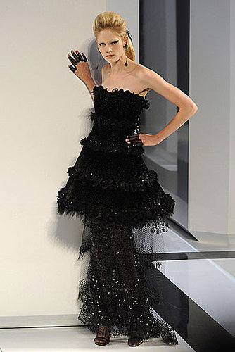 Karl Lagerfeld's Fall 2009 Chanel Couture: All High/Low Skirts and Perfume Bottles Karl Lagerfeld's Fall 2009 Chanel Couture: All High/Low Skirts and Perfume Bottles