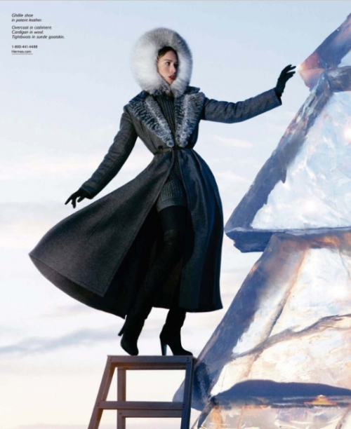 Hermes Takes Raquel to the Ice Hotel for Its Fall 2009 Ad Campaign Hermes Takes Raquel to the Ice Hotel for Its Fall 2009 Ad Campaign