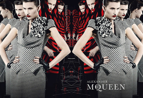 Alexander McQueen Teases Spring 2010 Collection as Fall 2009 Campaign Pops Up