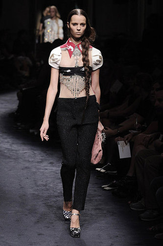 Miuccia Prada Interprets "Innocence" with Cat and Bird Prints for Miu Miu Spring 2010 Miuccia Prada Interprets "Innocence" with Cat and Bird Prints for Miu Miu Spring 2010