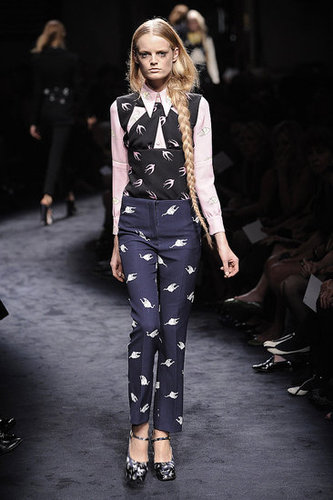 Miuccia Prada Interprets "Innocence" with Cat and Bird Prints for Miu Miu Spring 2010 Miuccia Prada Interprets "Innocence" with Cat and Bird Prints for Miu Miu Spring 2010