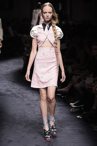 Miuccia Prada Interprets "Innocence" with Cat and Bird Prints for Miu Miu Spring 2010 Miuccia Prada Interprets "Innocence" with Cat and Bird Prints for Miu Miu Spring 2010