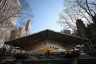 Bryant Park Prepares For Fashion Week 