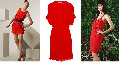 Shopping: Strong Red Dresses With Soft Ruffles  