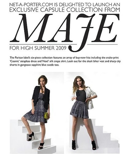 Net-a-Porter Launches Exclusive Capsule Collection With Maje 