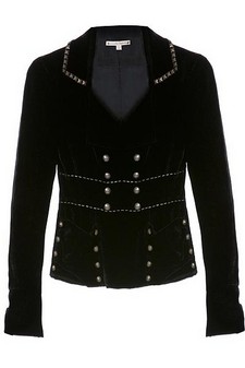 A military inspired jacket with standout hardware. A military inspired jacket with standout hardware.