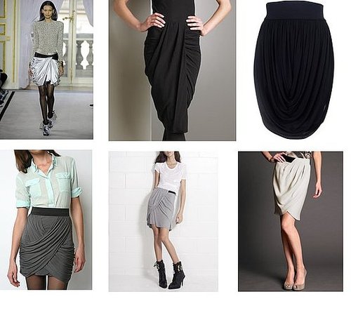 Shopping: Draped Skirts Do All The Work 
