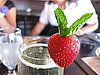 Party Fabulous: Simple Strawberry-Mint Glass Garnish