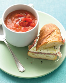 Summer Tomato Soup and Cheese Sandwich Recipe Summer Tomato Soup and Cheese Sandwich Recipe
