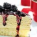 Malted Milk Ice Cream Cake With Blackberry Topping