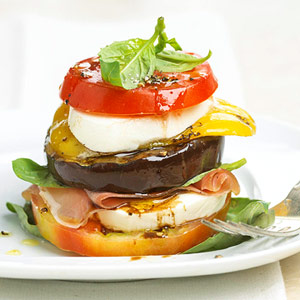 Fast & Easy Dinner: Tomato and Grilled Veggie Stack Fast & Easy Dinner: Tomato and Grilled Veggie Stack