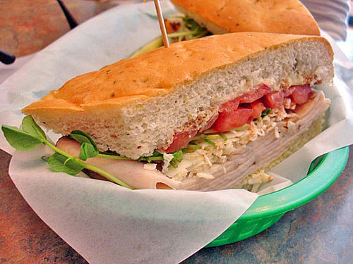 Turkey-Parmesan Sandwich on Focaccia Turkey-Parmesan Sandwich on Focaccia