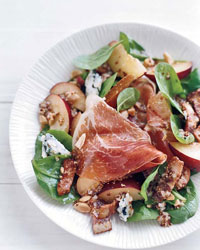 Spinach Salad With Plums and Bacon Vinaigrette