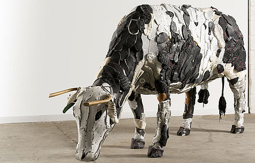 Artist Makes Farm Animal Art From Ordinary Objects