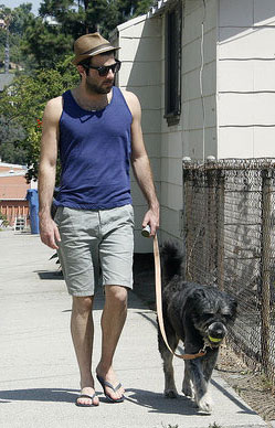 Photos of Zachary Quinto and his Dog 