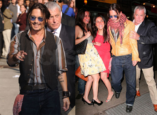 Photos of Johnny Depp on The Late Show