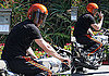Photos of Brad Pitt on His Motorcycle in LA