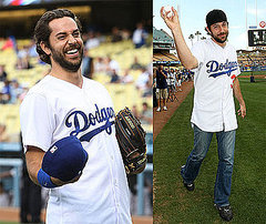 Photos of Zachary Levi Throwing the First Pitch Photos of Zachary Levi Throwing the First Pitch