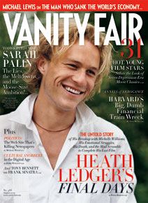 Heath Ledger on the Cover of Vanity Fair August 2009