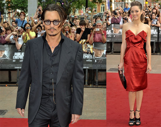 Photos of Johnny Depp and Marion Cotillard at Public Enemies Premiere in London