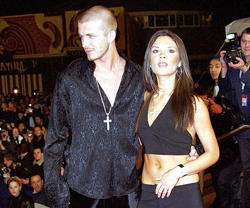 In January 2001, Victoria Beckham bared her belly with David by her side at the NRJ awards in Cannes.
In January 2001, Victoria Beckham bared her belly with David by her side at the NRJ awards in Cannes.
