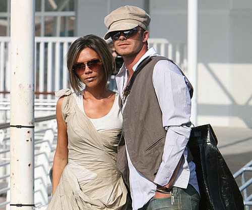 David and Victoria Beckham's outfits complemented each other at the Venice Film Festival in September 2006.
David and Victoria Beckham's outfits complemented each other at the Venice Film Festival in September 2006.