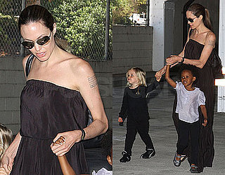 Photos of Angelina Jolie Taking Zahara and Shiloh to Dance Class