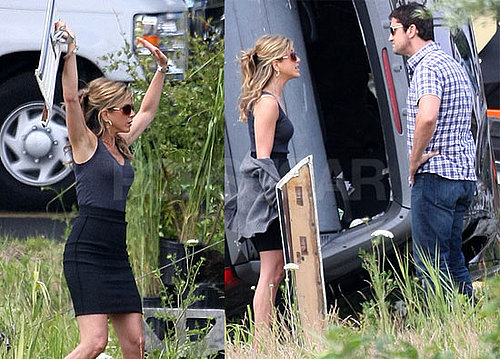 Photos of Jennifer Aniston and Gerard Butler on the Set of The Bounty