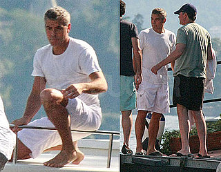 Photos of George Clooney on a Boat in Lake Como