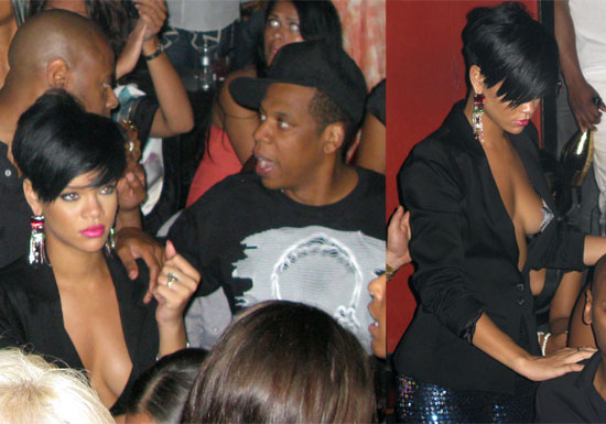 Photos of Rihanna in Bikini, Partying with Jay-Z