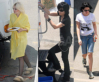 Photos of Kristen Stewart, Joan Jett, and Dakota Fanning on the Set of The Runaways in LA