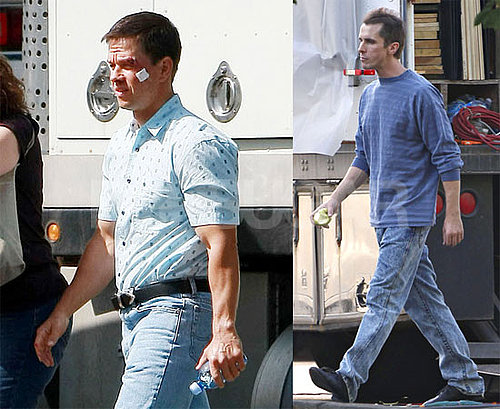 Photos of Skinny Christian Bale and Mark Wahlberg On The Set of The Fighter
