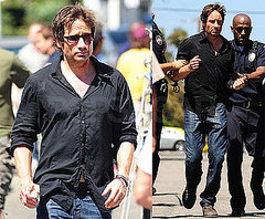Photos of David Duchovny Filming Californication With Natascha McElhone Photos of David Duchovny Filming Californication With Natascha McElhone