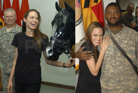 Photos of Angelina Posing With Troops in Iraq