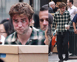Photos of Bruised Robert Pattinson Filming Remember Me in NYC
