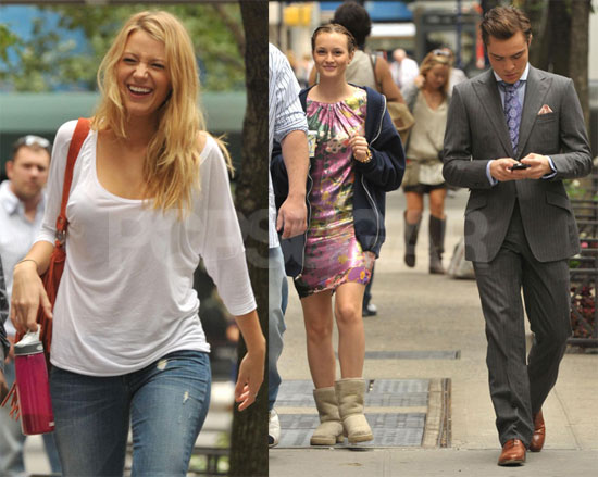 Photos of Blake, Leighton and Ed on Set 