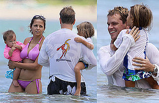 Photos of Matt Damon In Hawaii With Luciana In A Bikini, Isabella and Gia