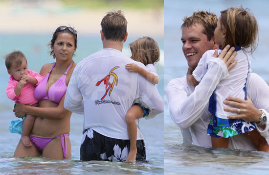 Matt Damon and Family in Hawaii