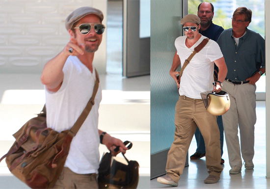 Photos of Brad Pitt Smiling in LA