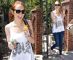 Photos of Lindsay Lohan Shooting Water Guns in LA Photos of Lindsay Lohan Shooting Water Guns in LA