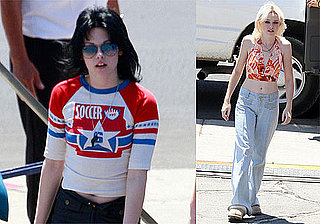 Photos of Kristen Stewart, Dakota Fanning, Michael Shannon Filming The Runaways Late Night in LA