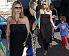Photos of Heidi Klum at LAX with Seal and the Kids